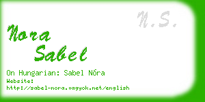 nora sabel business card